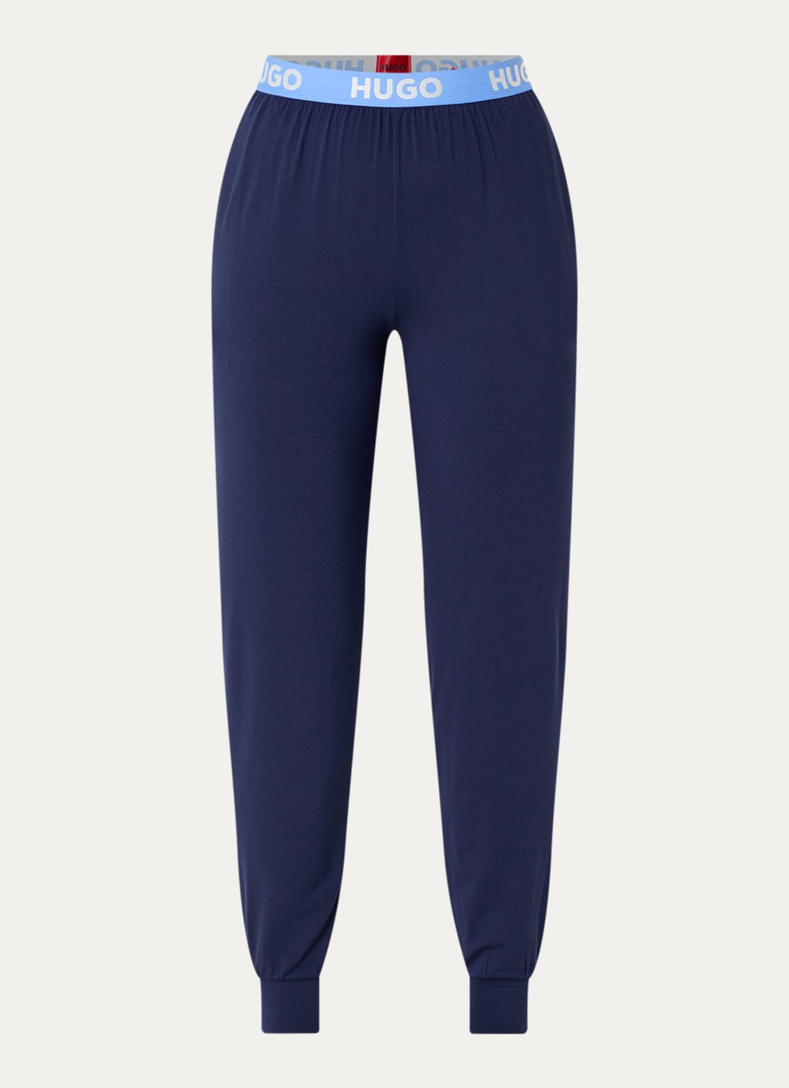 HUGO Unite pyjamabroek met logoband - voorkant 3 donkerblauw