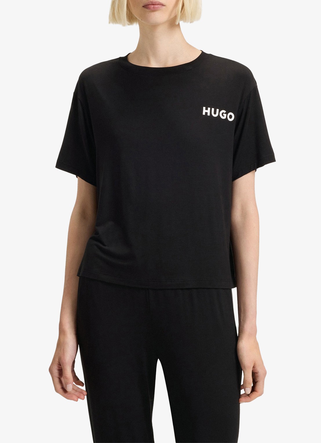 HUGO Unite pyjamatop met logo - detail 3 zwart