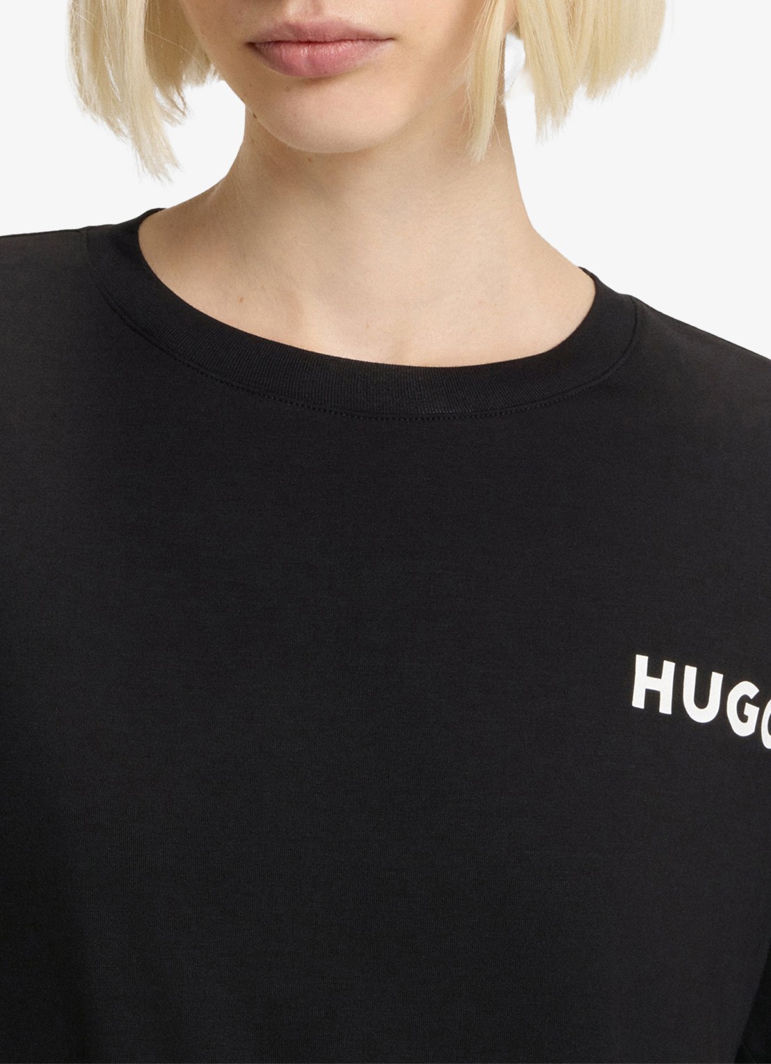 HUGO Unite pyjamatop met logo - detail 4 zwart