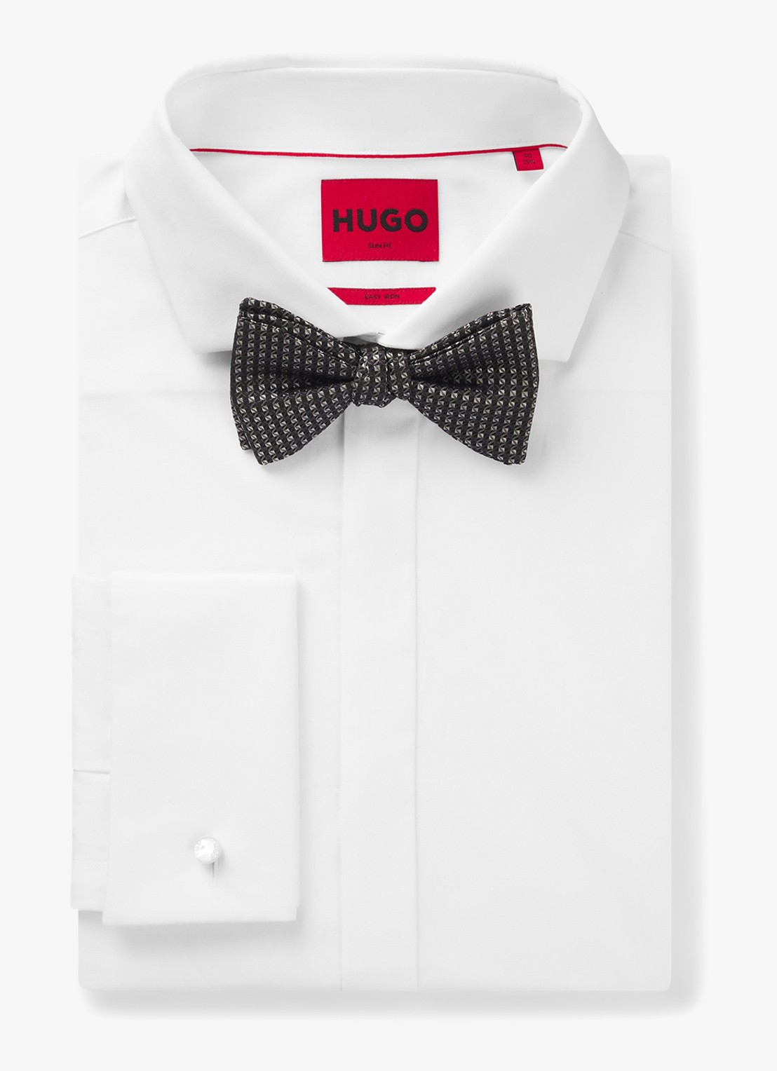 HUGO Vlinderdas van zijde - detail black-001 / zwart
