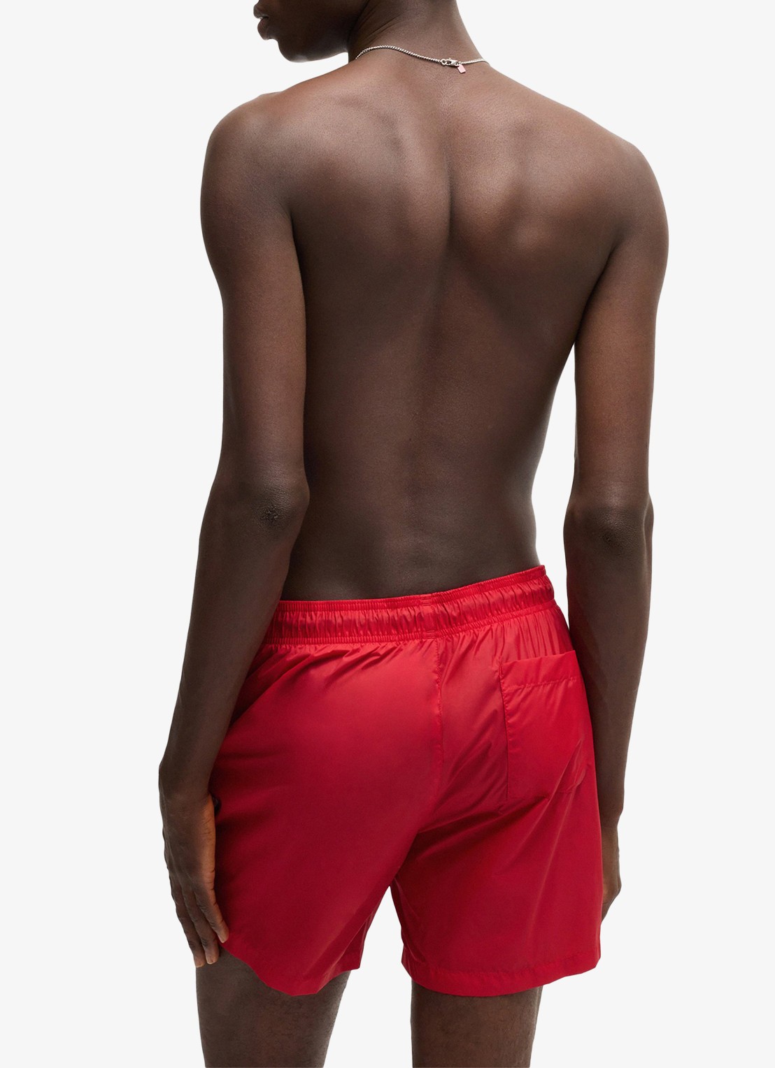 HUGO Volledig gevoerde zwemshort met contrastlogo - achterkant 4 open pink-693 / roze