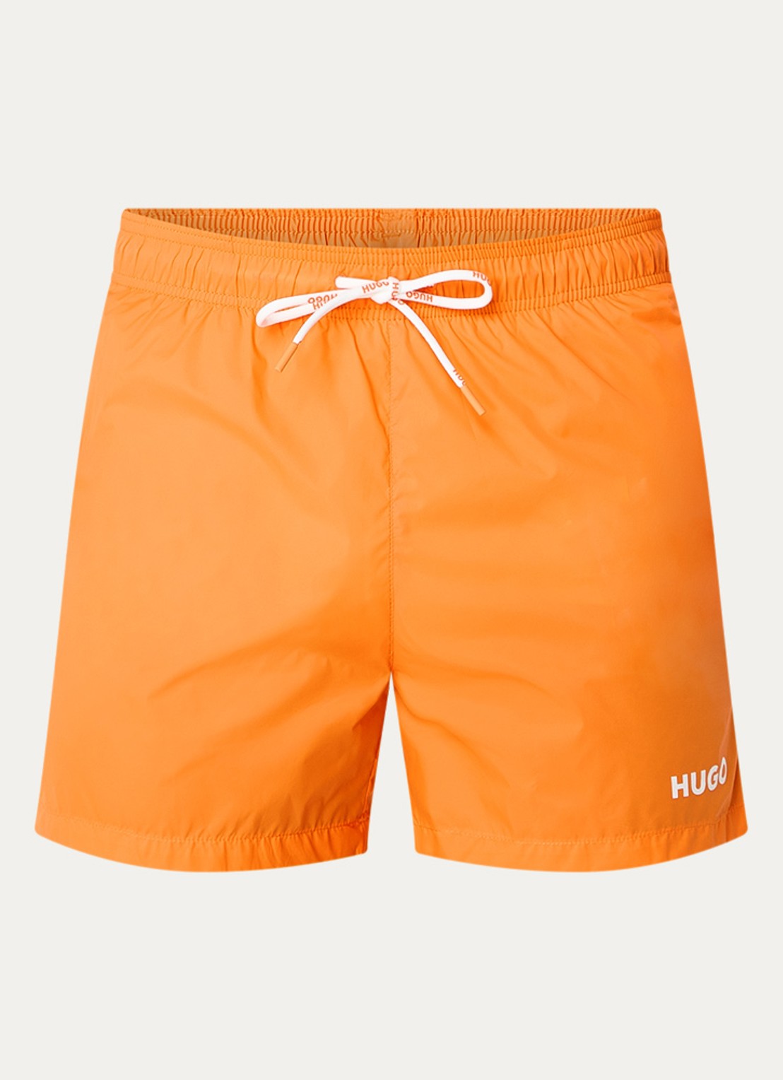 HUGO Volledig gevoerde zwemshort met contrastlogo - voorkant 2 bright orange-820 / oranje
