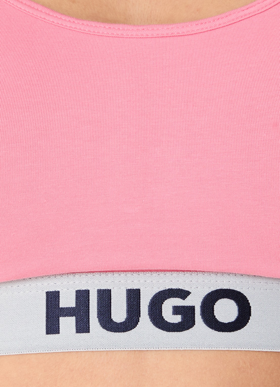 HUGO Voorgevormde bralette met logoband - detail 3 roze