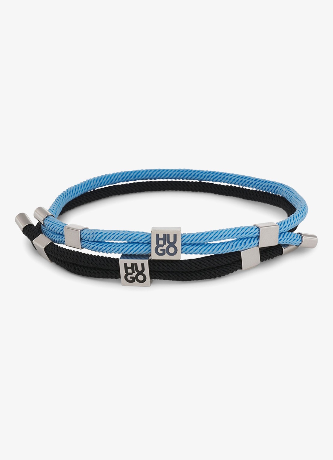 HUGO Wikkelarmband met logo in set van 2 - voorkant 2 open miscellaneous-970 / multicolor
