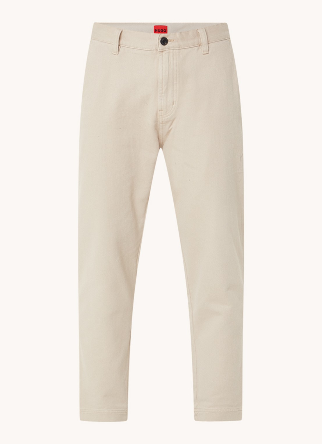 HUGO Zeebo tapered fit chino met steekzakken - voorkant 3 beige
