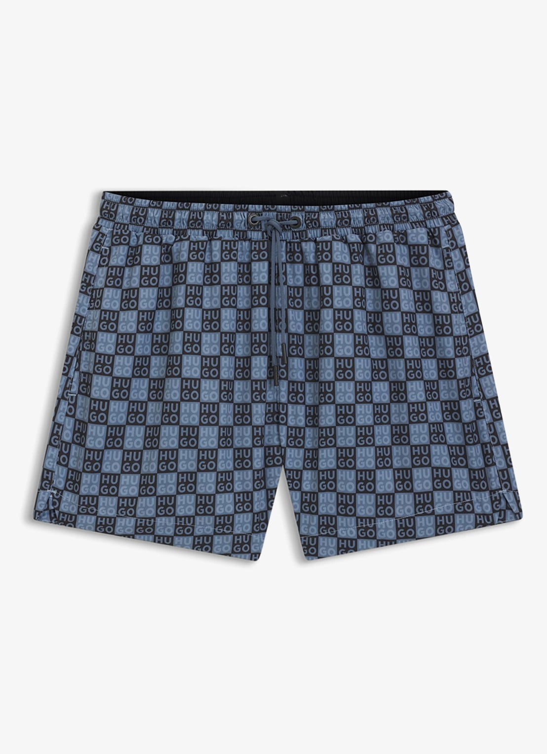 HUGO Zwemshorts met logo - voorkant 2 dark blue-401 / blauw