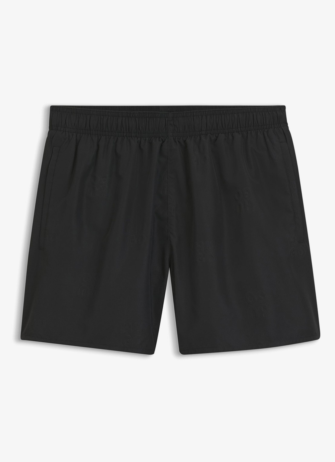 HUGO Zwemshorts met logoprint - voorkant zwart