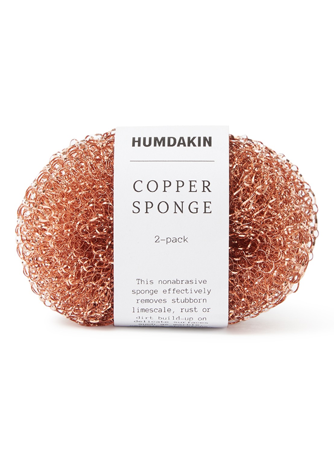 Humdakin Copper Sponge koperen spons set van 2 - voorkant koper