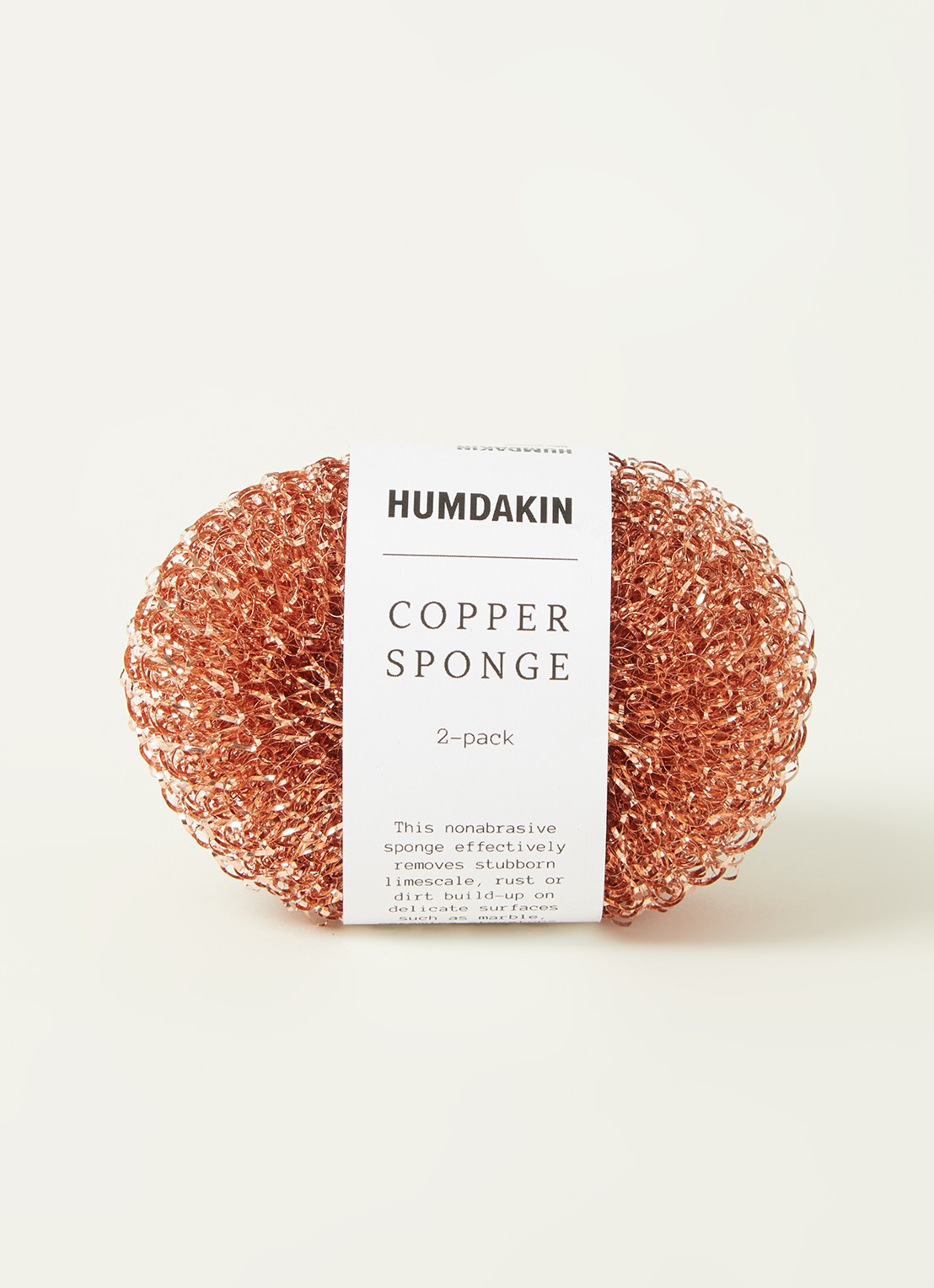 Humdakin Copper Sponge koperen spons set van 2 - voorkant 2 koper