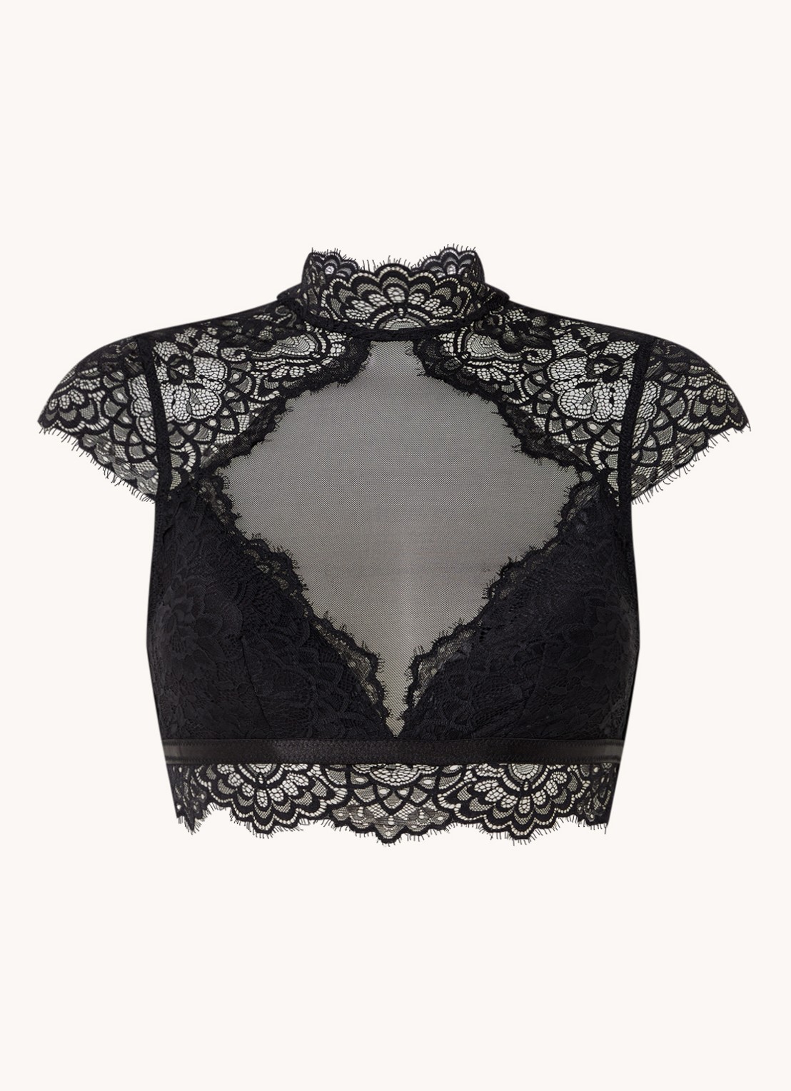 Hunkemöller Marilyn bralette met uitneembare vulling - voorkant 2 zwart