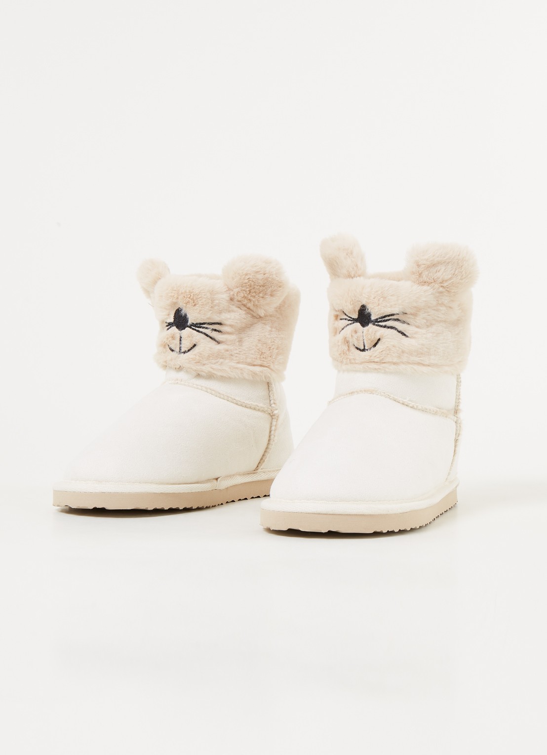 Hunkemöller Pantoffel met imitatiebont - detail 2 beige