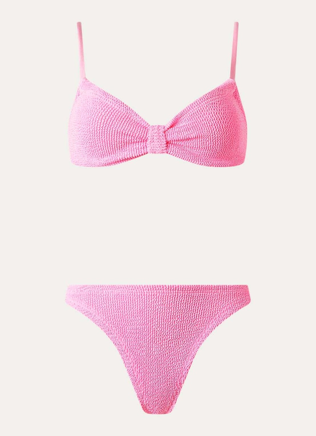 Hunza G Alicia bikiniset met structuur  - voorkant roze