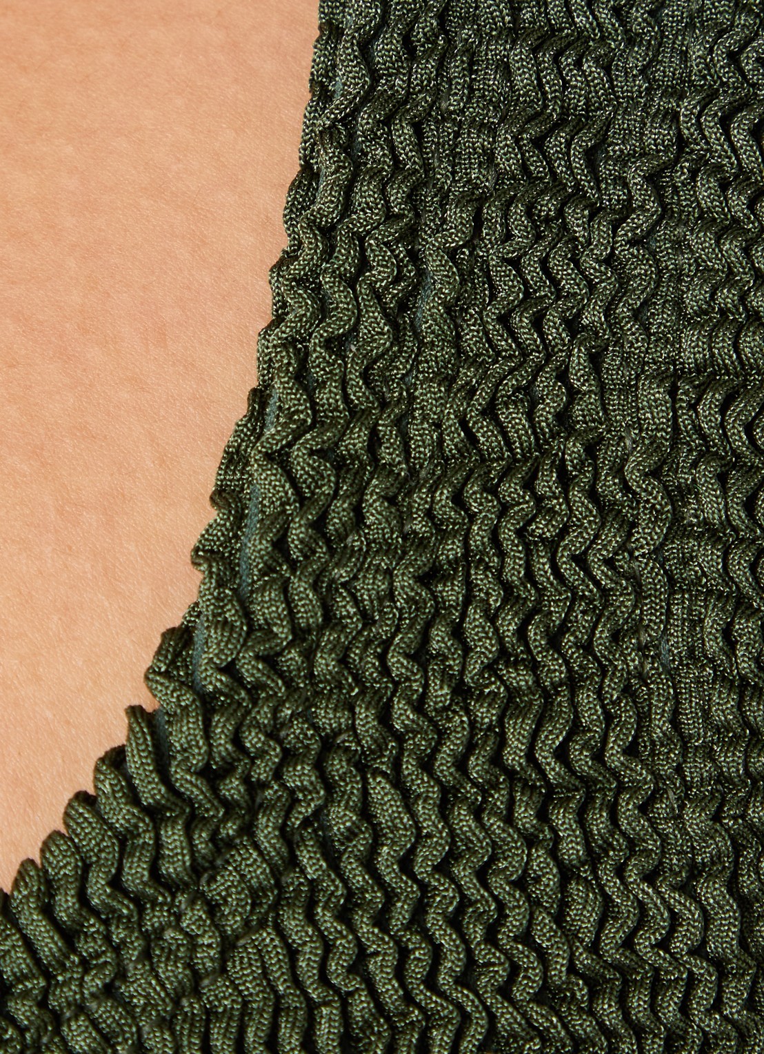 Hunza G Badpak zonder beugel met structuur - detail 2 khaki