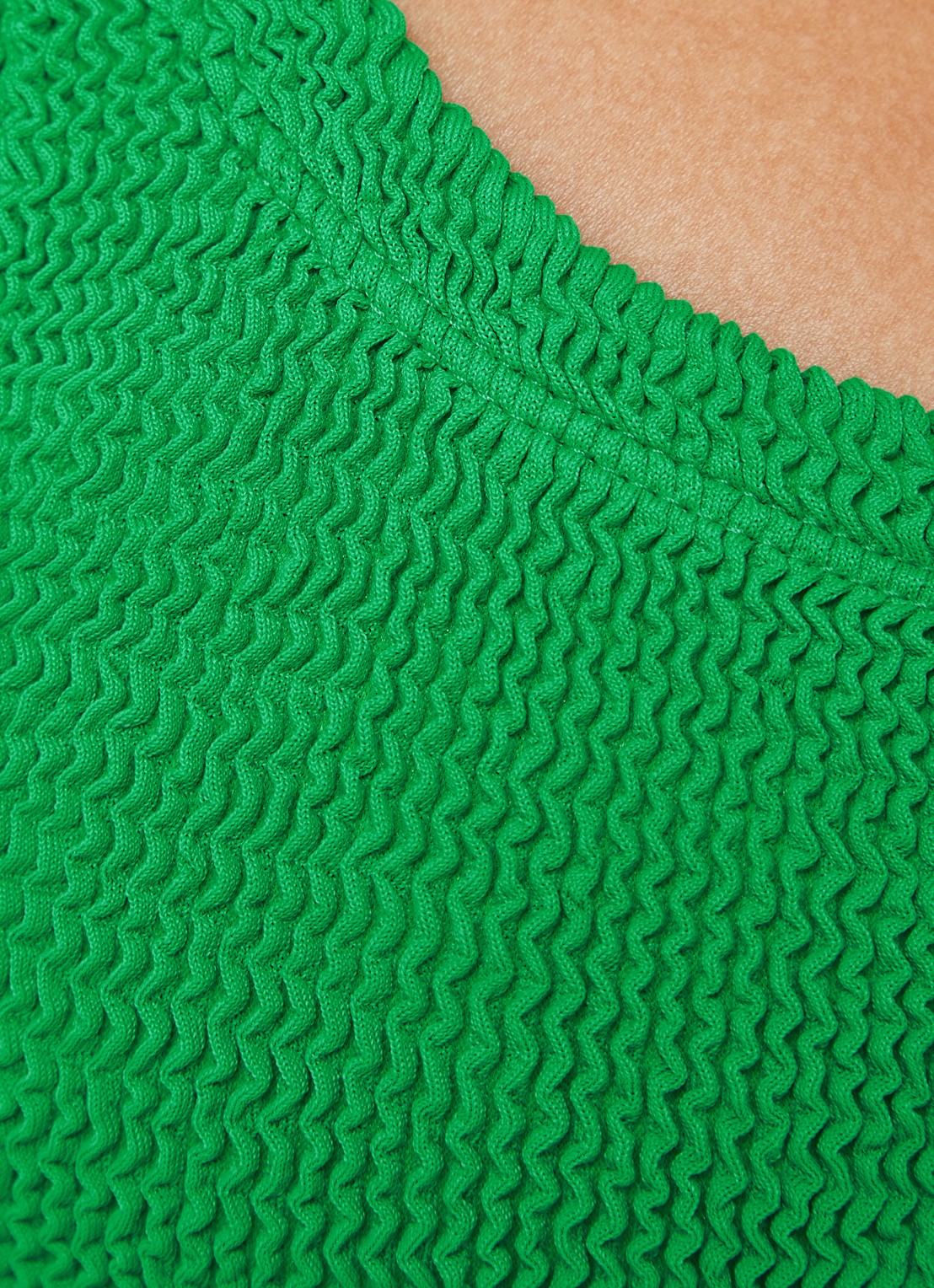 Hunza G Badpak zonder beugel met structuur - detail 2 groen