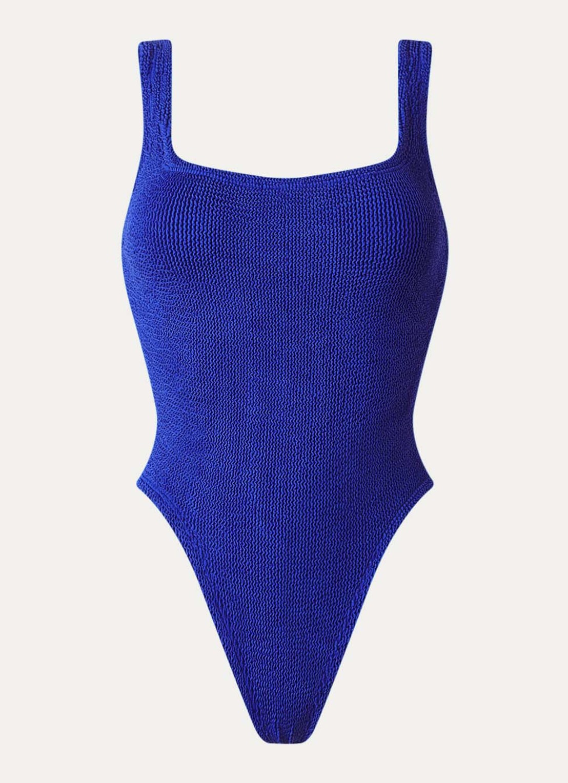 Hunza G Badpak zonder beugel met structuur - voorkant 2 royalblauw