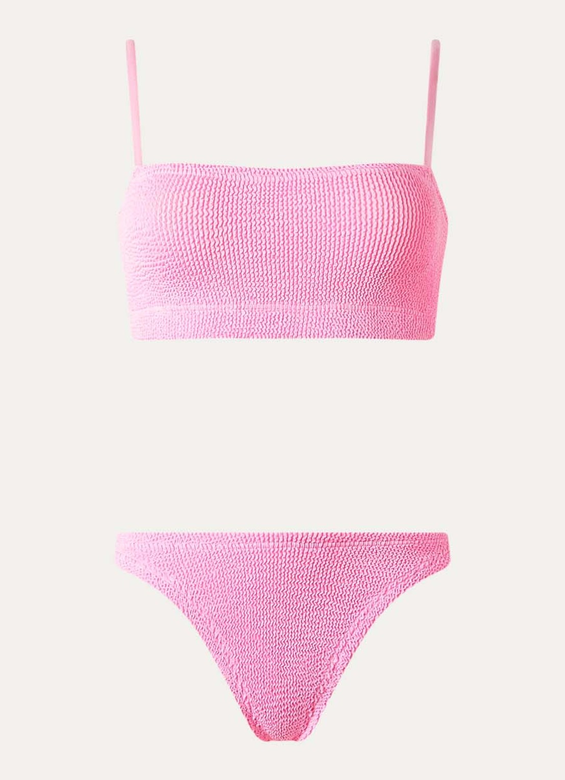 Hunza G Gigi bikiniset met structuur - voorkant roze