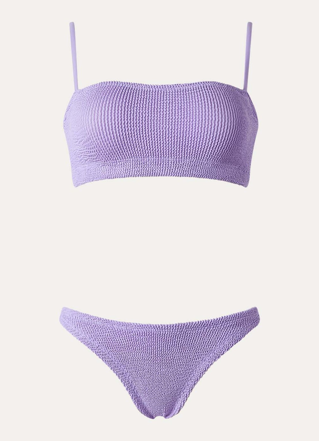 Hunza G Gigi bikiniset met structuur - voorkant lavendel
