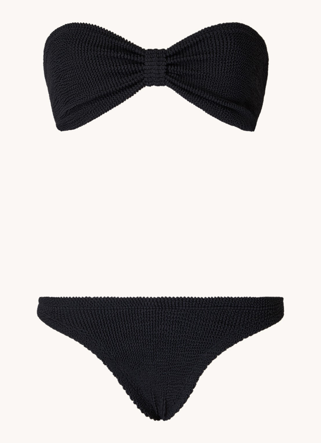 Hunza G Jean bikiniset met structuur - voorkant 3 zwart