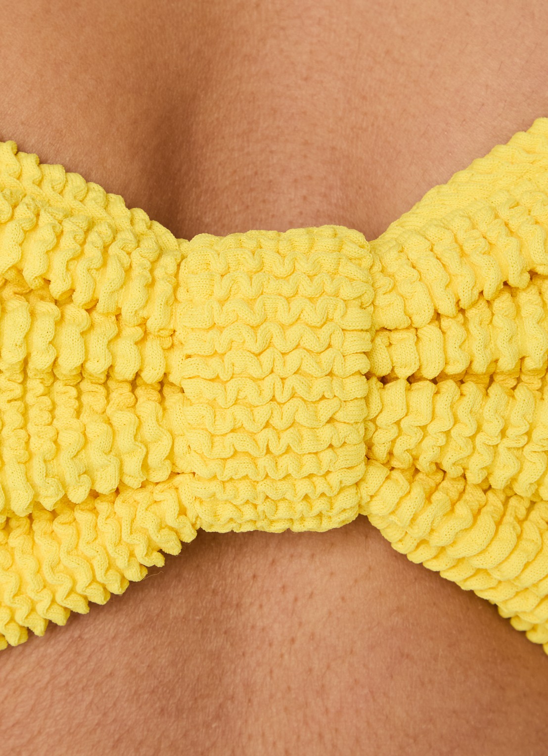 Hunza G Jean bikiniset met structuur - detail 2 geel
