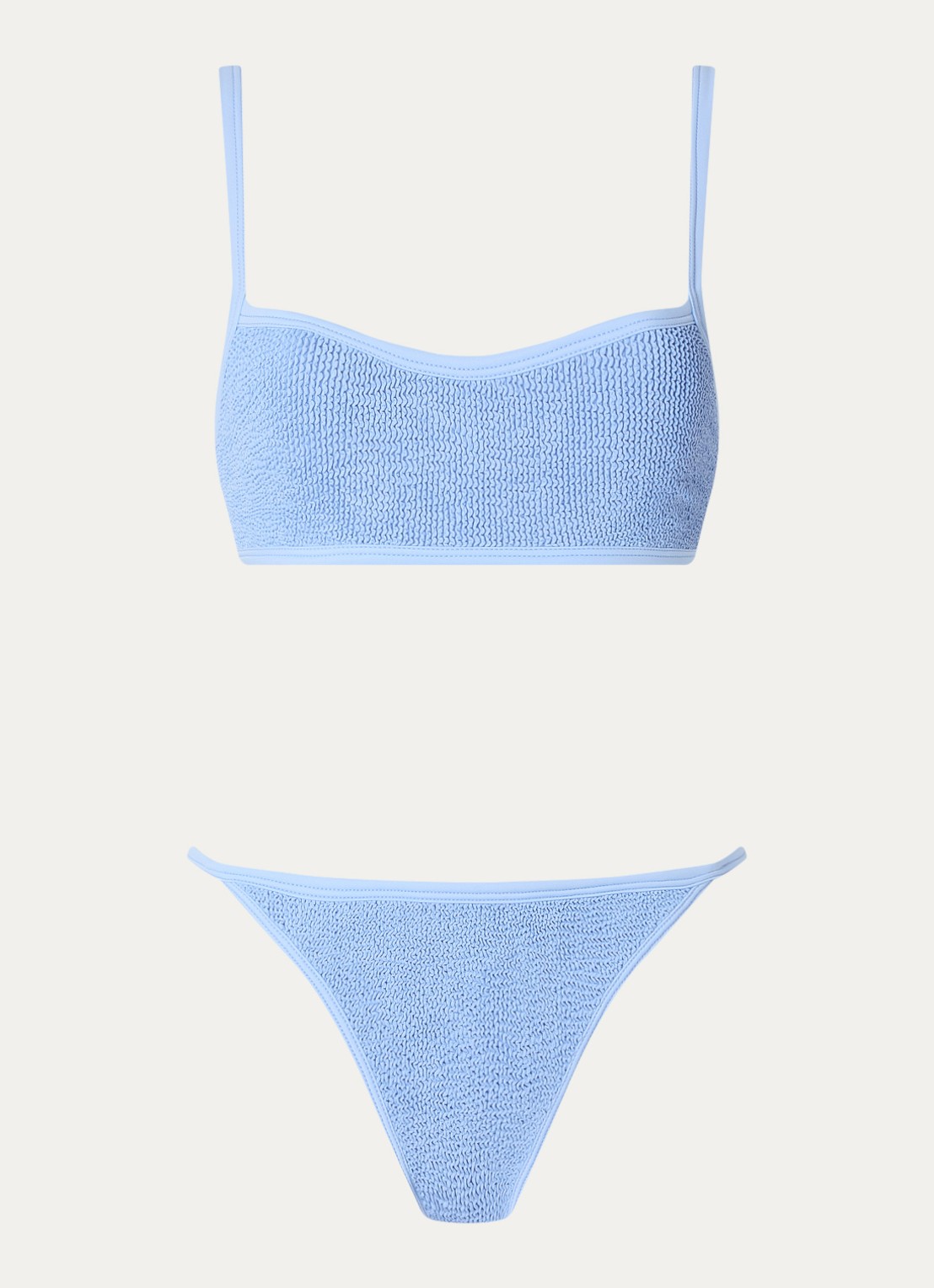 Hunza G Tyler bikiniset met structuur - voorkant 4 lichtblauw