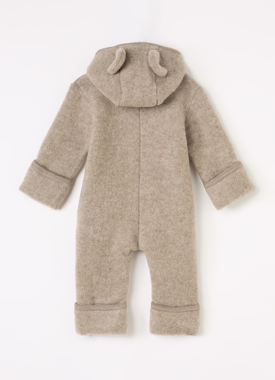 Huttelihut Babypak van wol met capuchon - voorkant 2 blauw