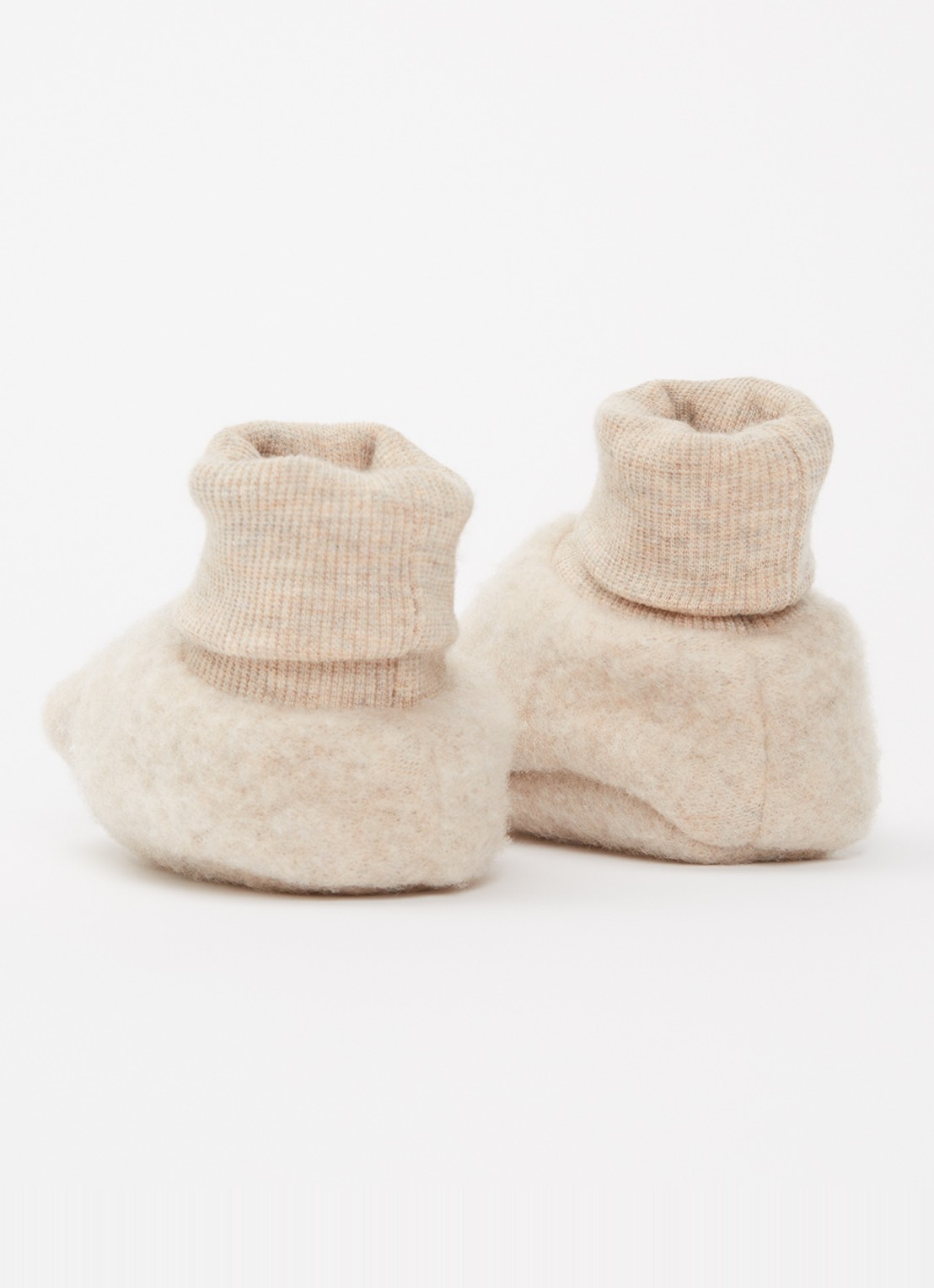 Huttelihut Babyslofje van merino wol - achterkant 5 beige