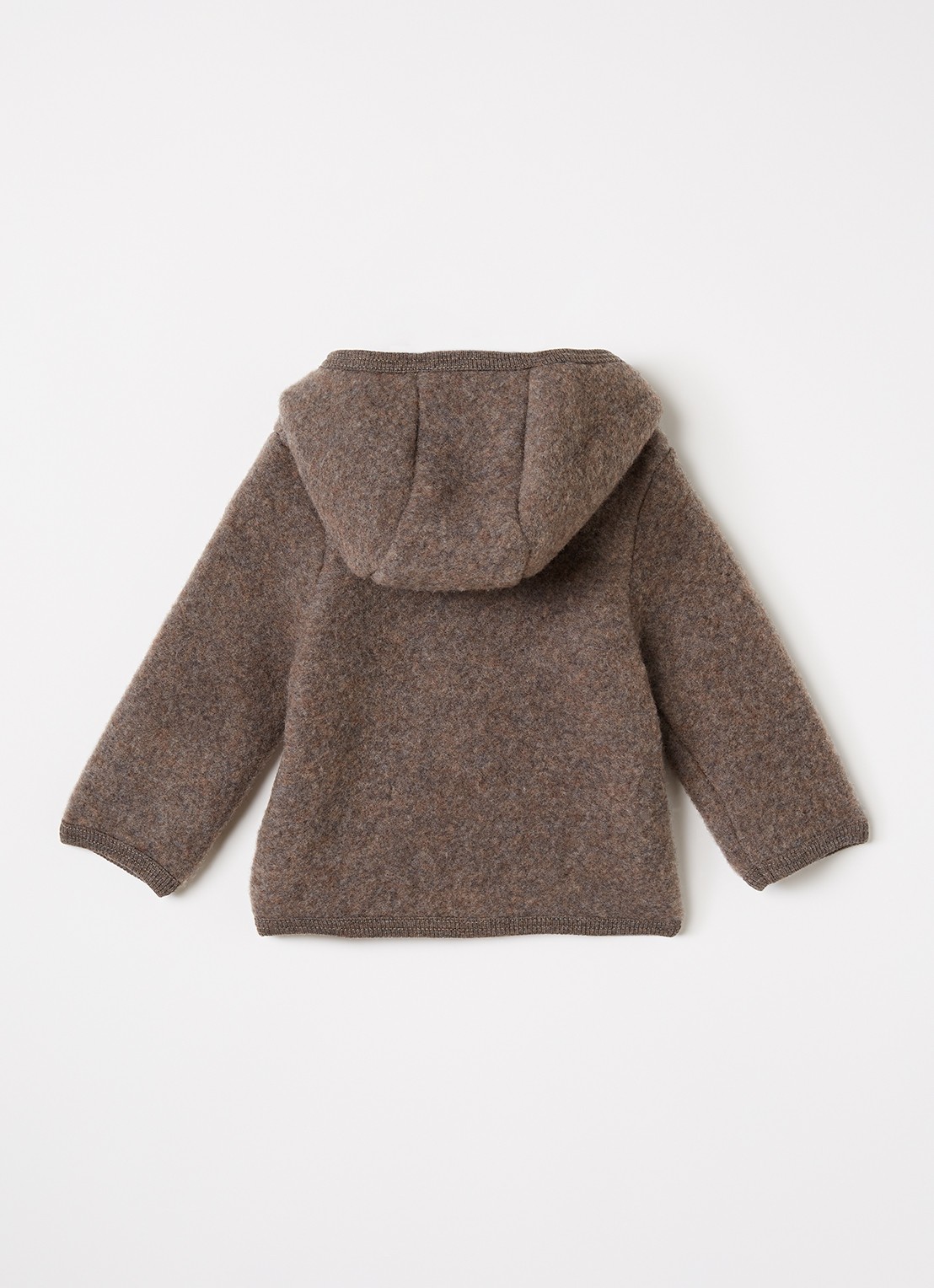 Huttelihut Jack van merino wol met capuchon - achterkant 3 bruin