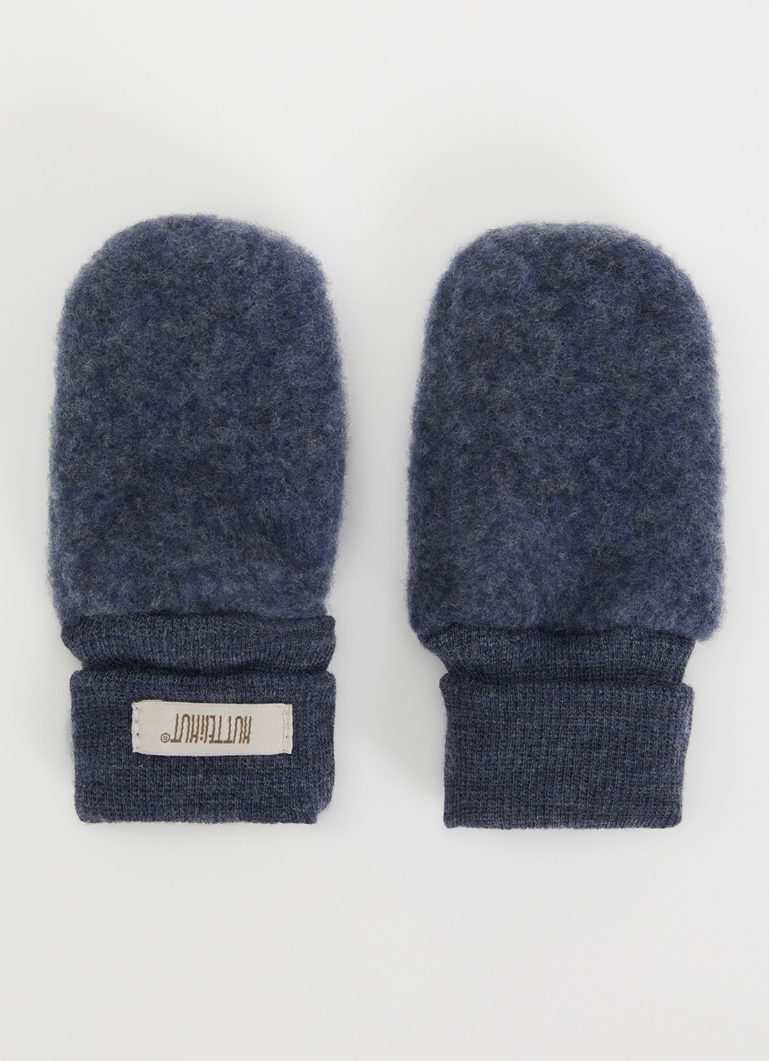 Huttelihut Wanten van merino wol - voorkant donkerblauw