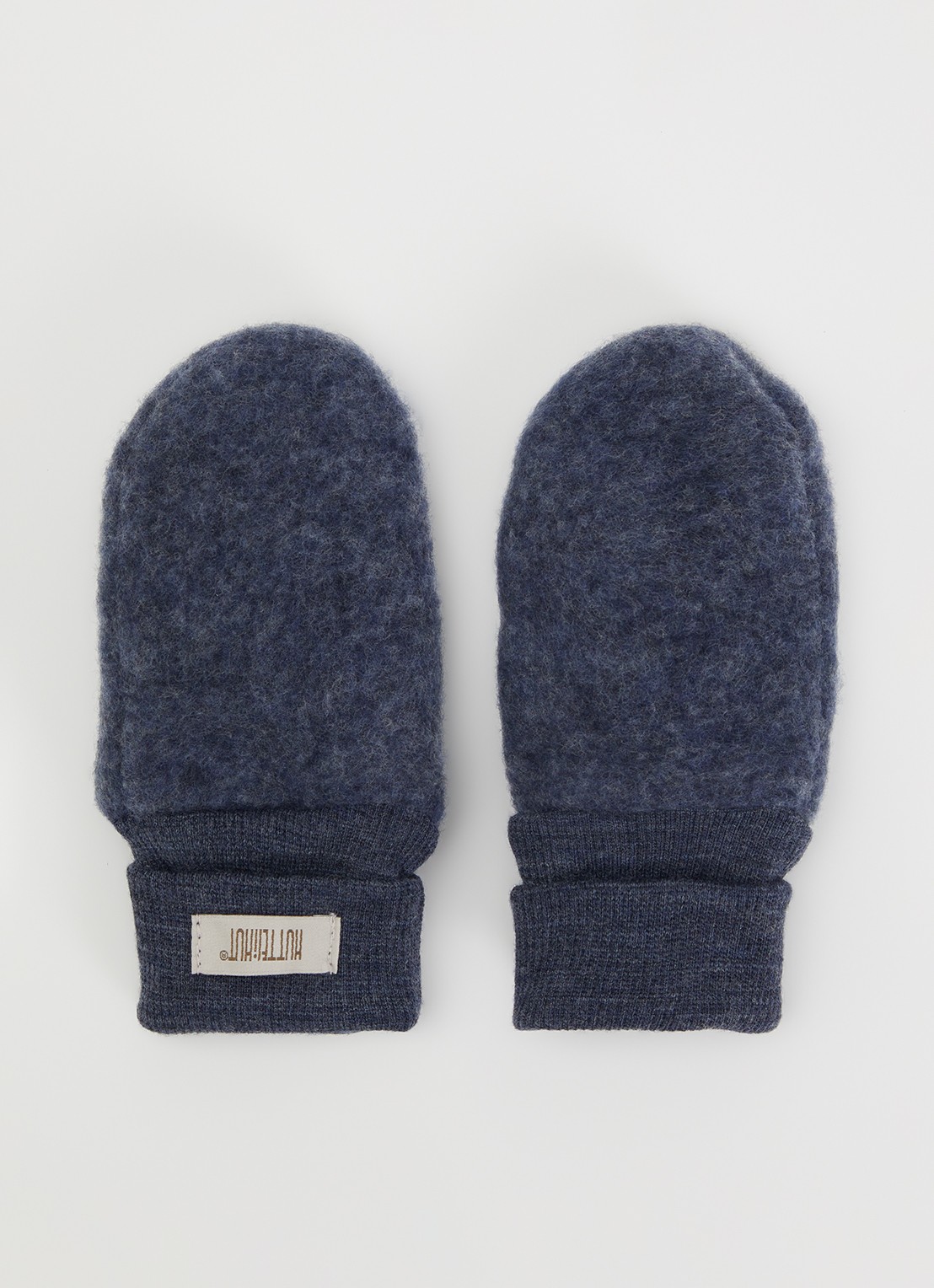 Huttelihut Wanten van merino wol - voorkant 2 donkerblauw