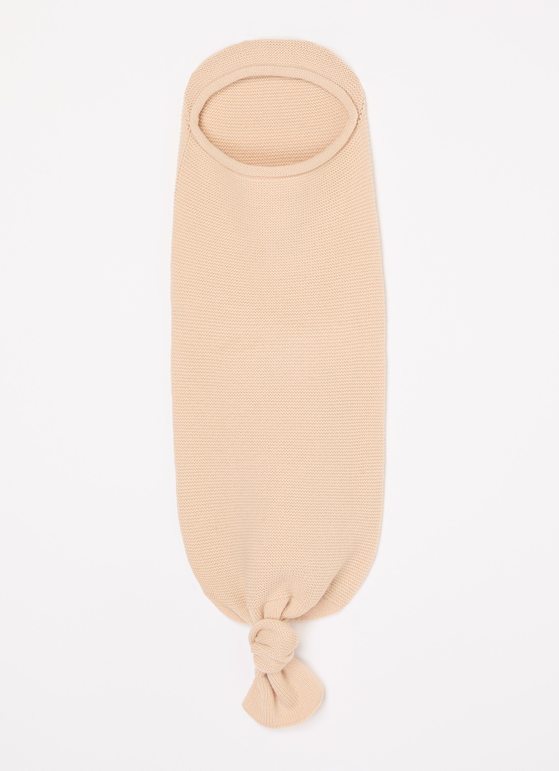 Hvid Cocoon van merino wol - voorkant creme