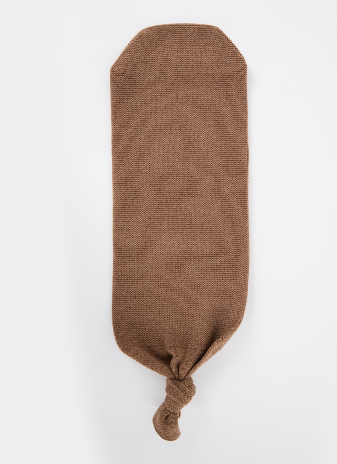 Hvid Cocoon van merino wol - detail 3 bruin