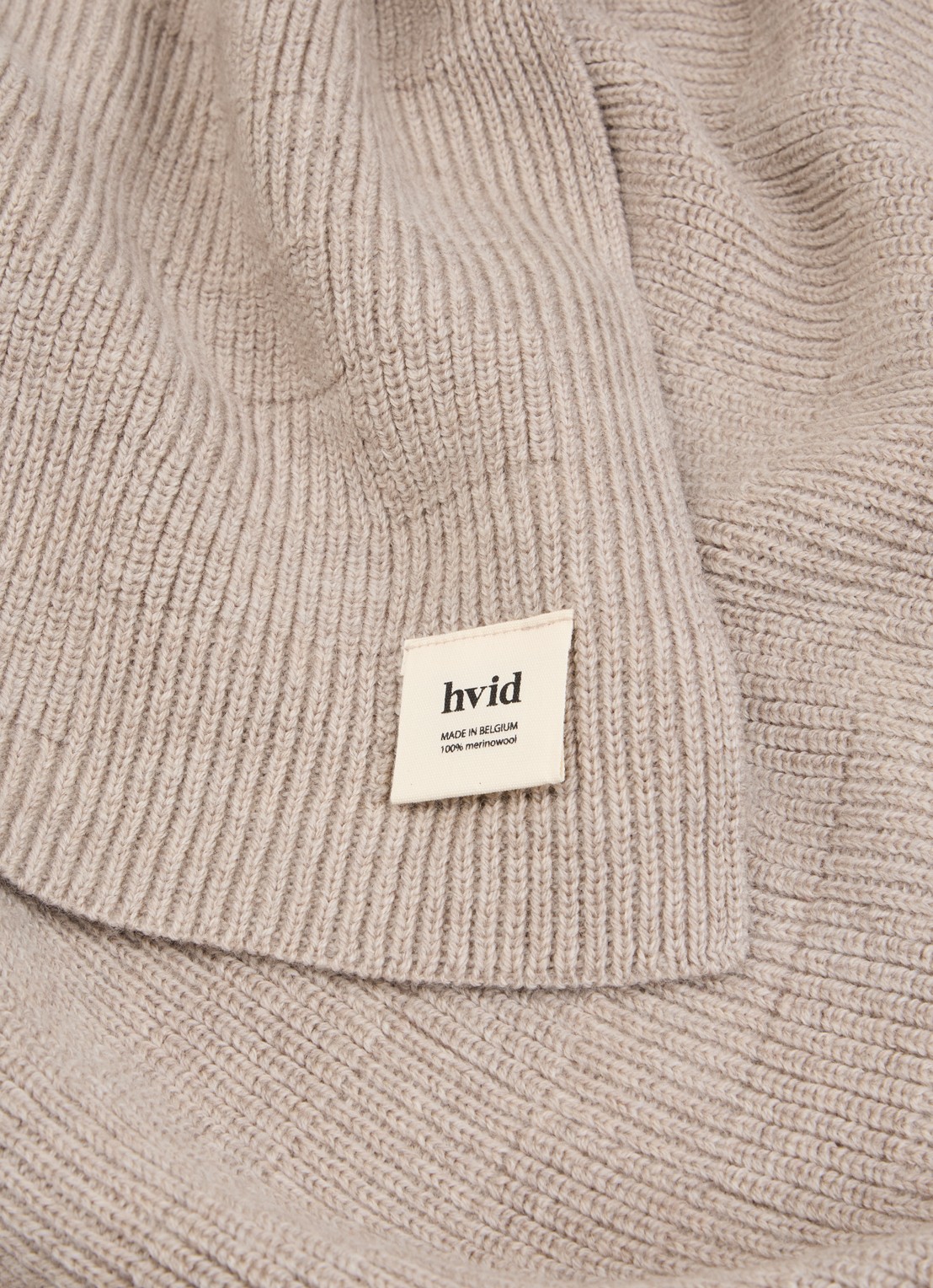Hvid Ivy wiegdeken van merino wol 80 x 100 cm - detail 3 donkerbeige