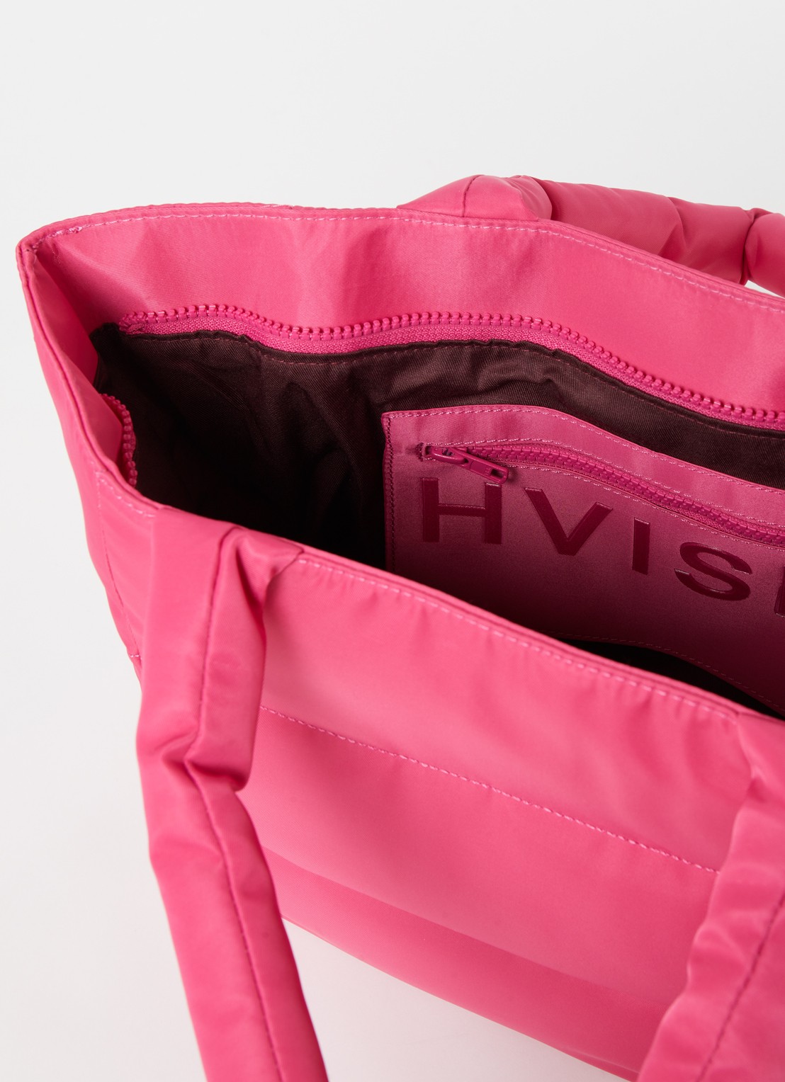 HVISK Valley Medium schoudertas met afneembare schouderriem - detail 3 roze