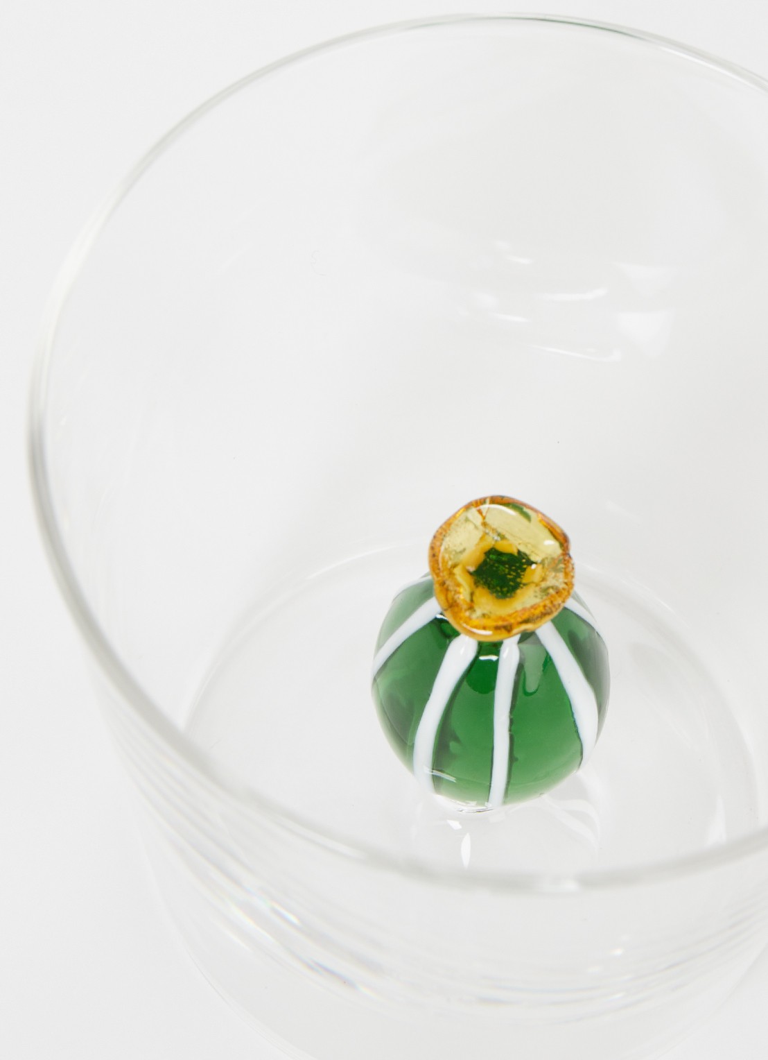 Ichendorf Milano Cactus Amber Flower waterglas 35 cl - voorkant 2 transparant