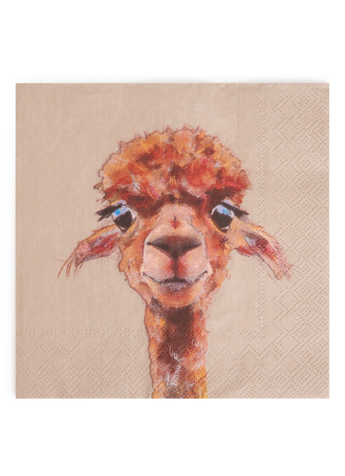 Ihr Ideal Home Alpaca Fernando servetten - voorkant lichtbruin