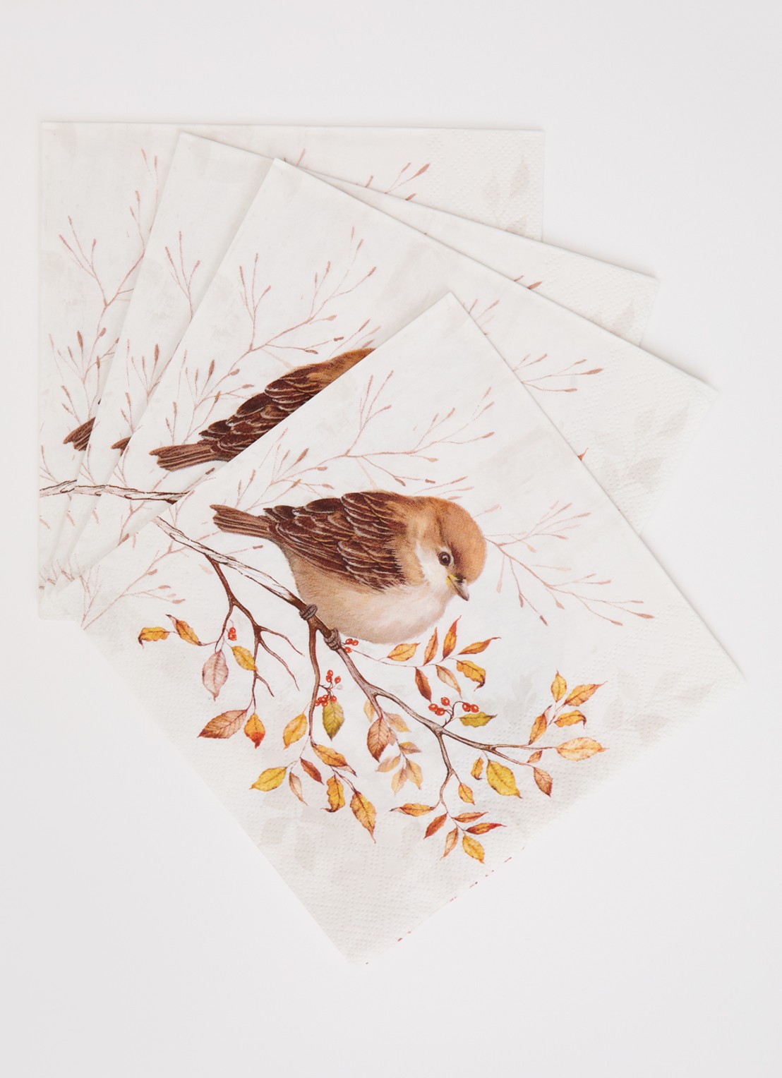 Ihr Ideal Home Autumn Melody servet 33 x 33 cm set van 20 - voorkant 2 beige
