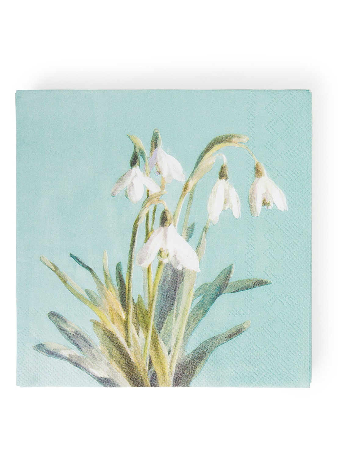 Ihr Ideal Home Bunch of Snowdrops servetten 33 x 33 cm  - voorkant mint
