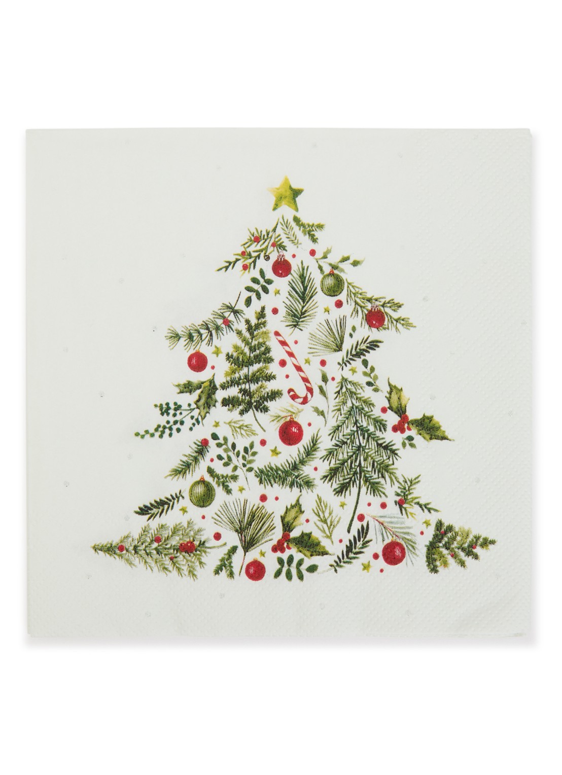 Ihr Ideal Home Christmas Branches Tree servetten 33 x 33 cm - voorkant lichtgroen