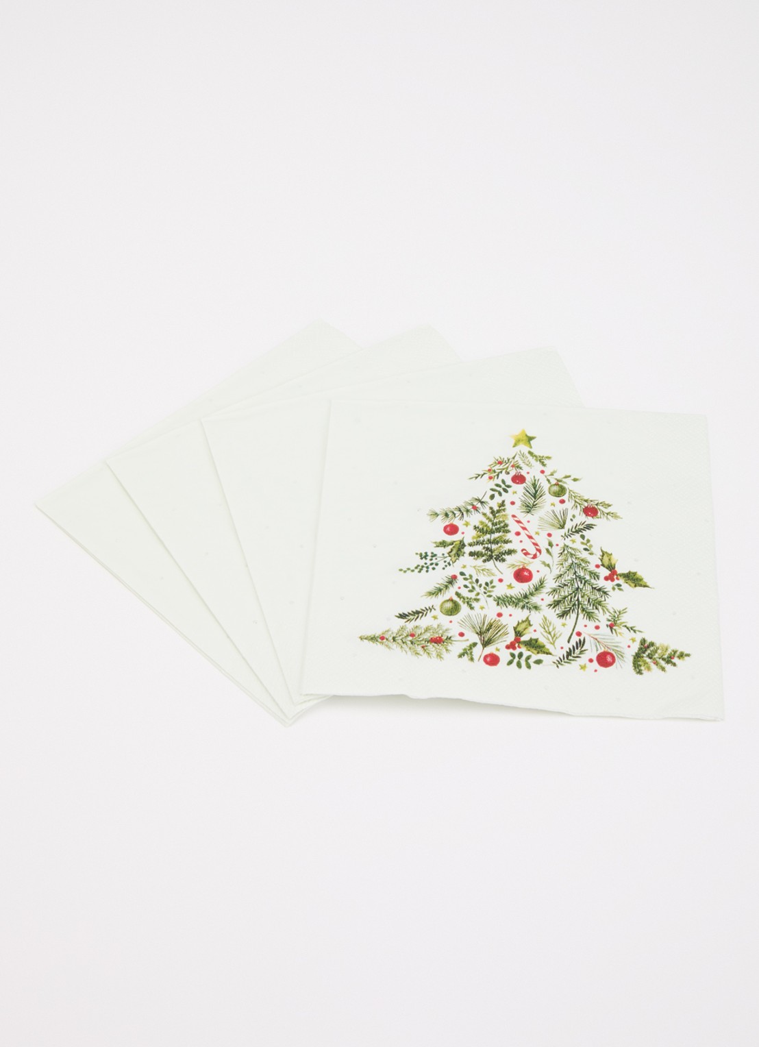 Ihr Ideal Home Christmas Branches Tree servetten 33 x 33 cm - voorkant 2 lichtgroen
