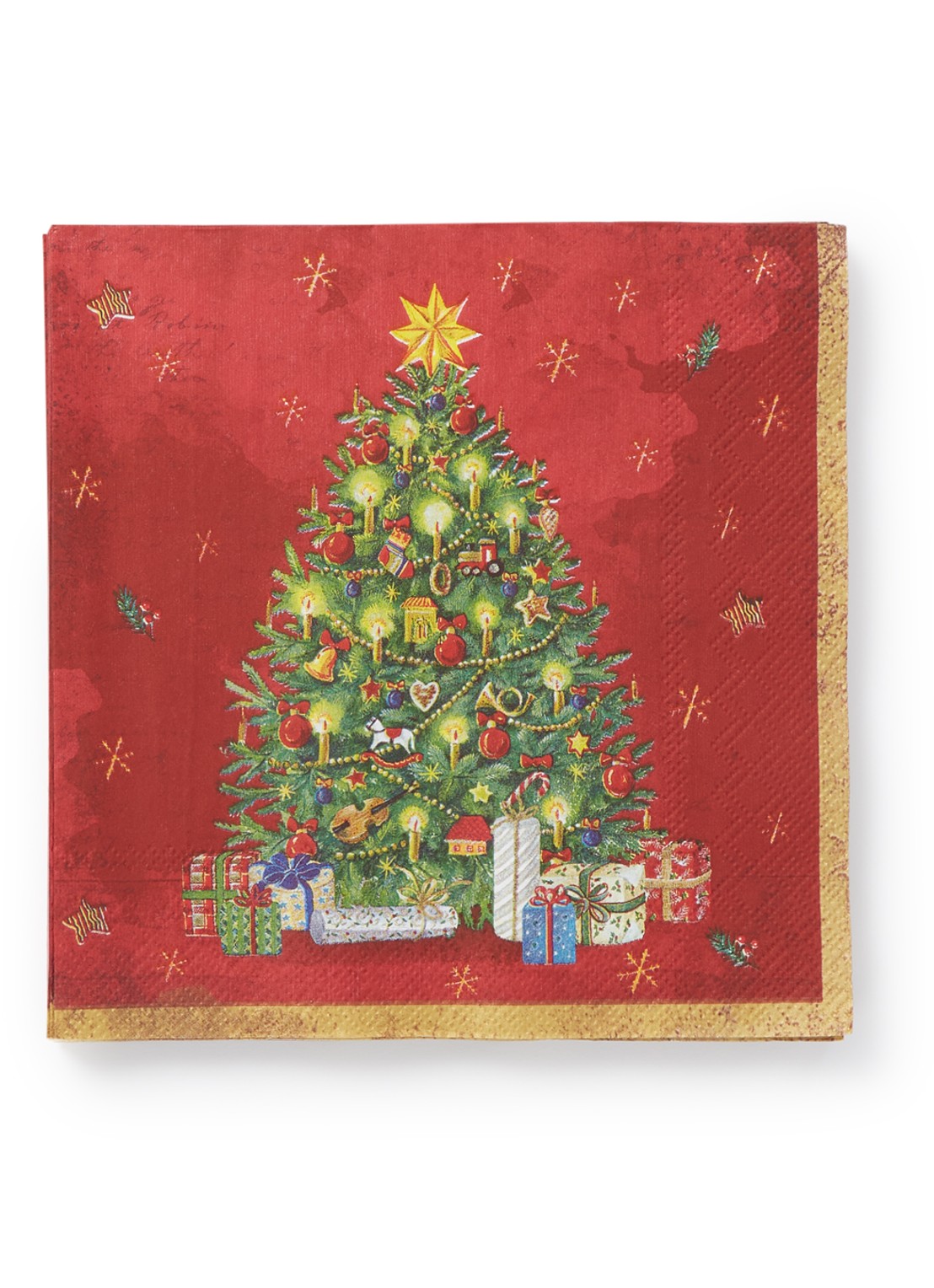 Ihr Ideal Home Festive Tree servetten 33 x 33 cm - voorkant multicolor
