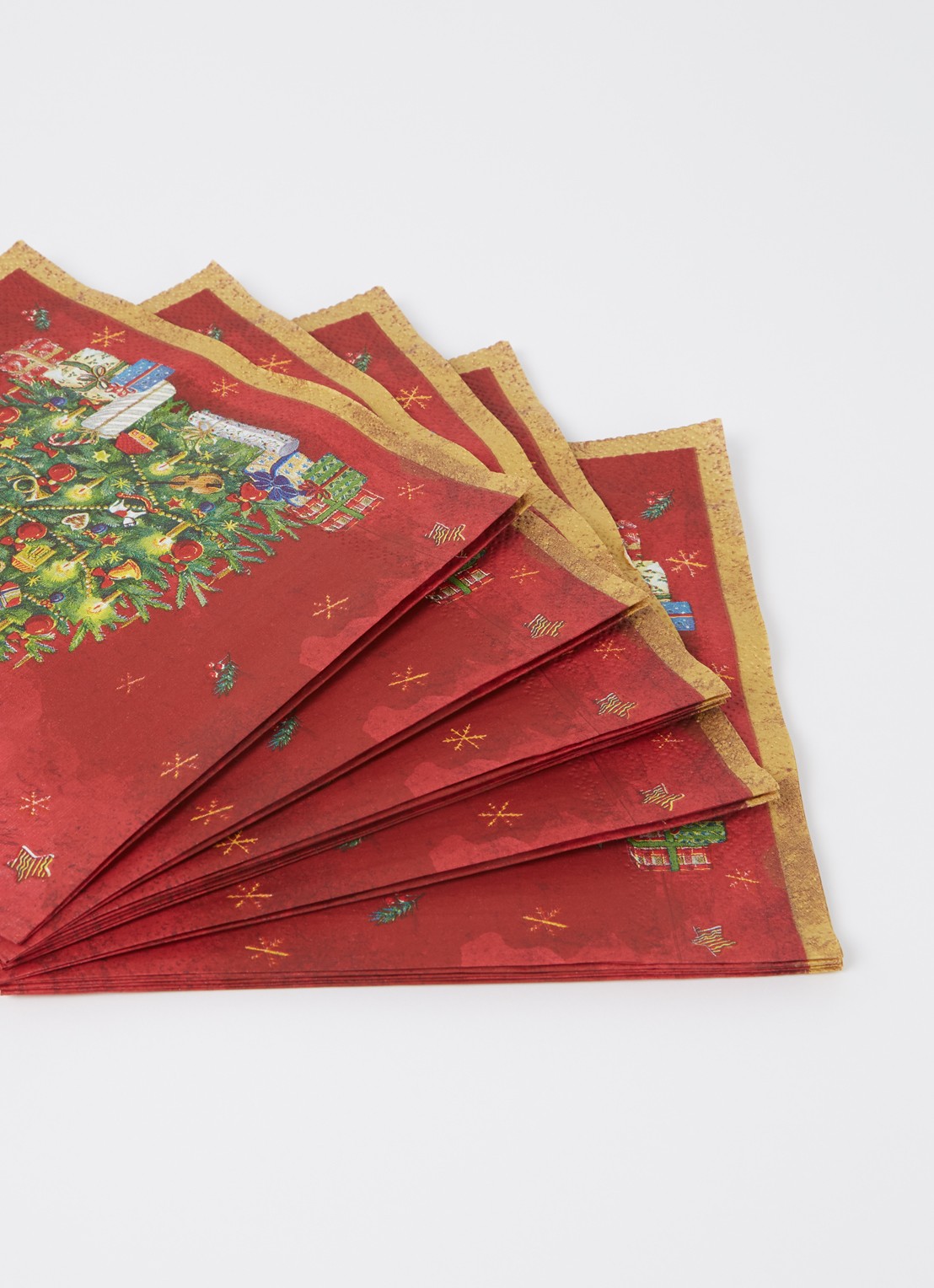 Ihr Ideal Home Festive Tree servetten 33 x 33 cm - voorkant 2 multicolor