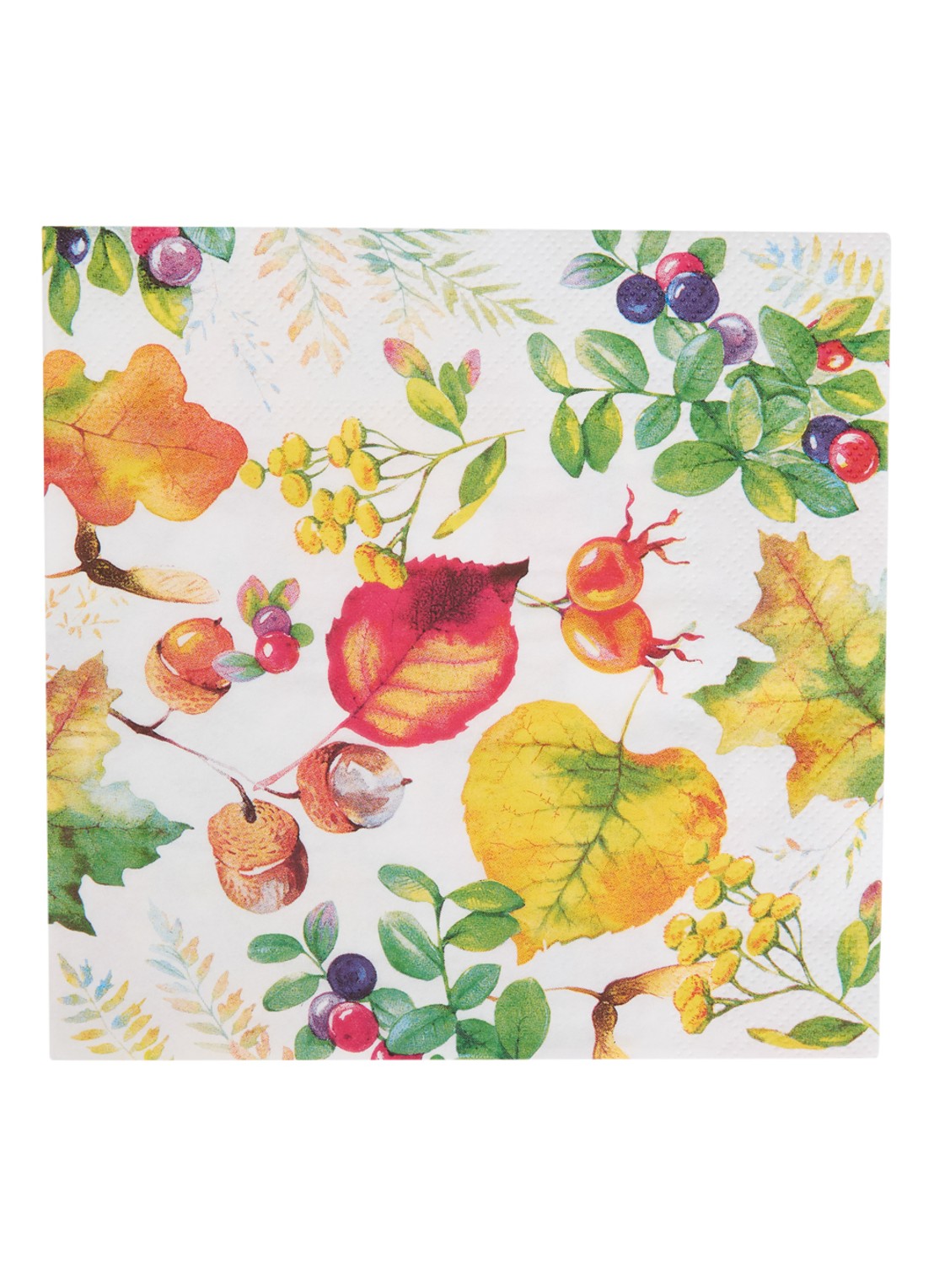 Ihr Ideal Home Harvest Season servetten 33 x 33 cm - voorkant wit