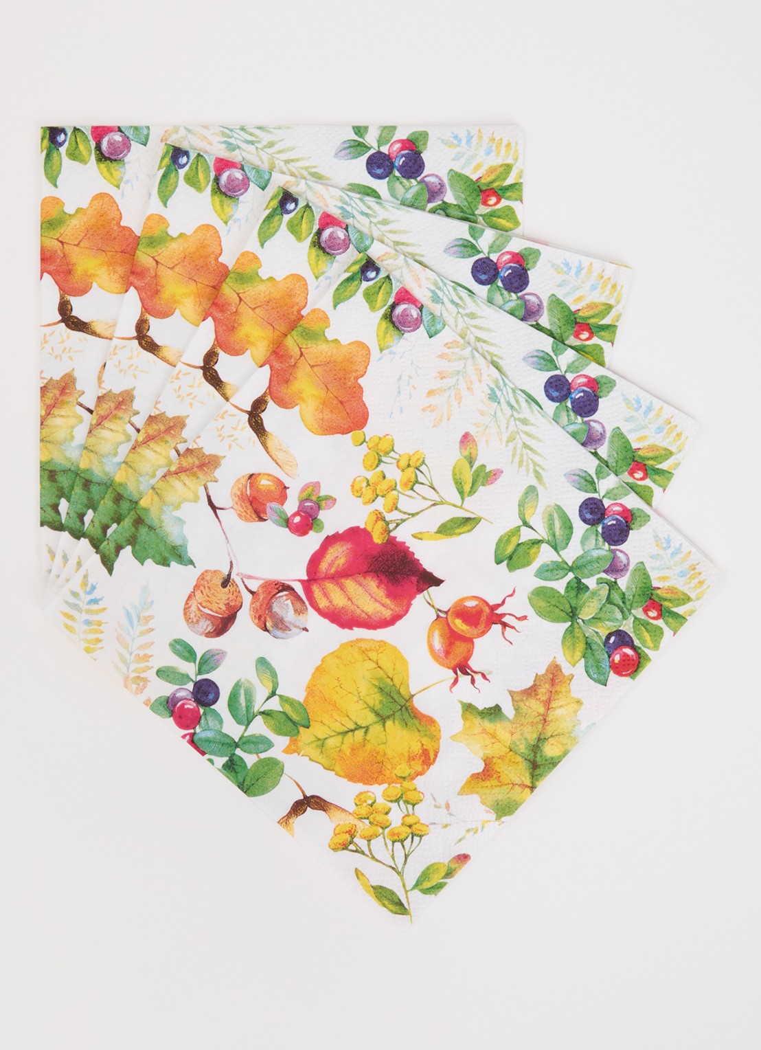 Ihr Ideal Home Harvest Season servetten 33 x 33 cm - voorkant 2 wit
