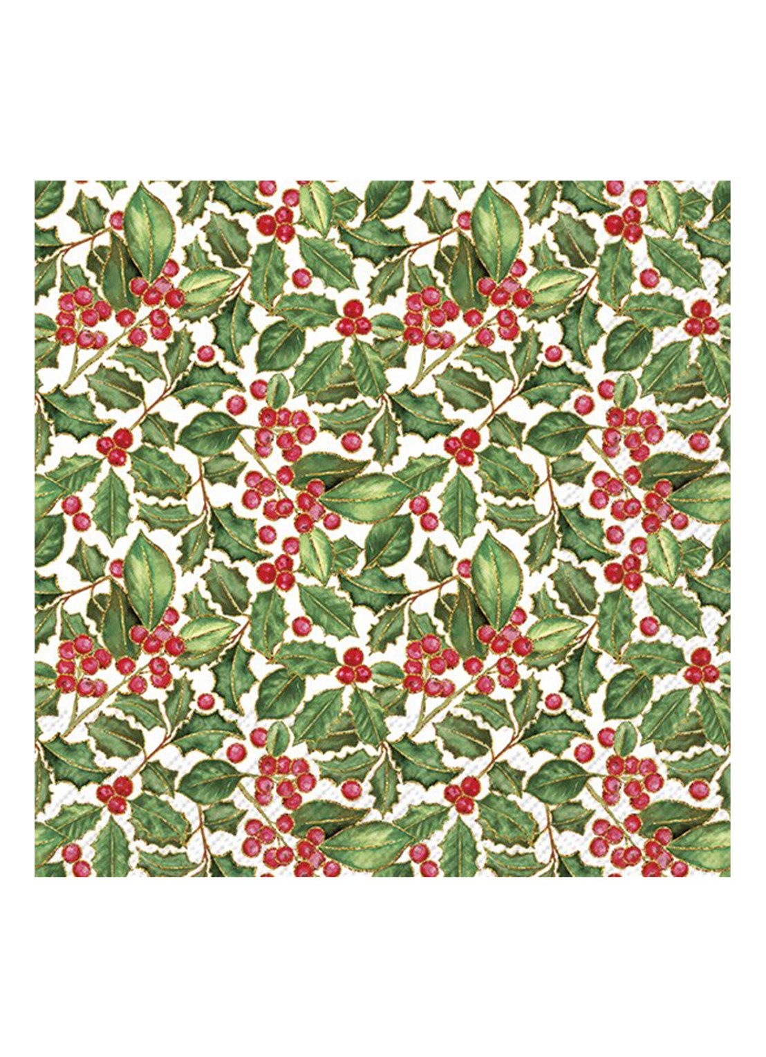 Ihr Ideal Home Holly servetten 33 x 33 cm - voorkant groen