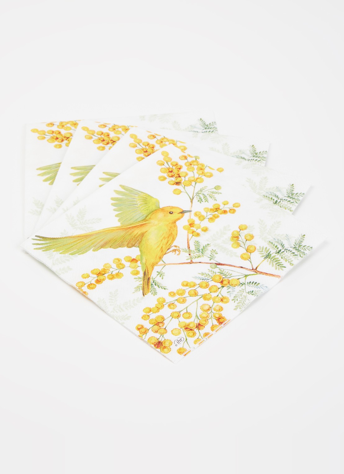 Ihr Ideal Home Joy of Spring servetten 33 x 33 cm  - voorkant 2 geel