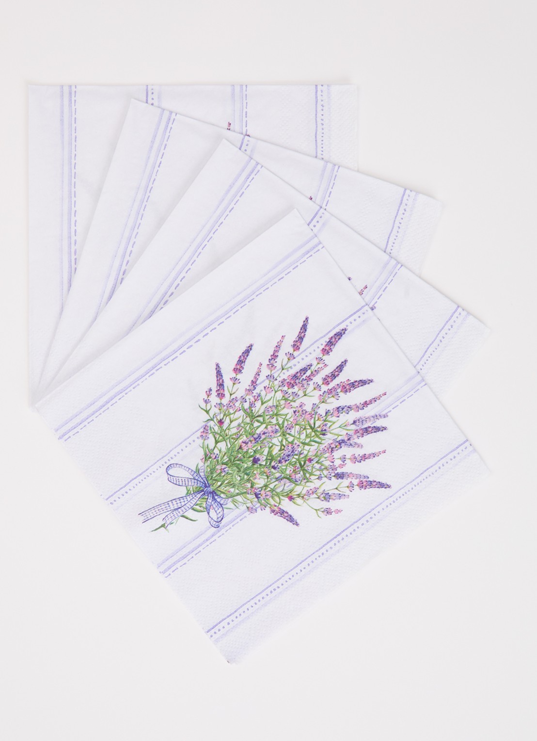 Ihr Ideal Home Lavender Harmony servet 33 x 33 cm set van 4 - voorkant 2 lichtpaars