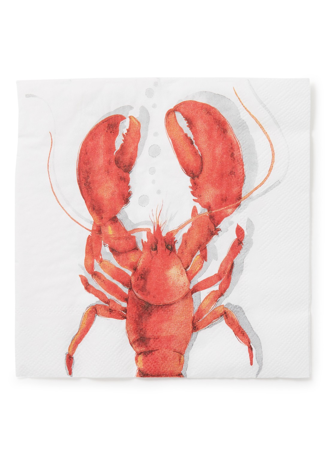 Ihr Ideal Home Lobster servetten 33 x 33 cm - voorkant koraal