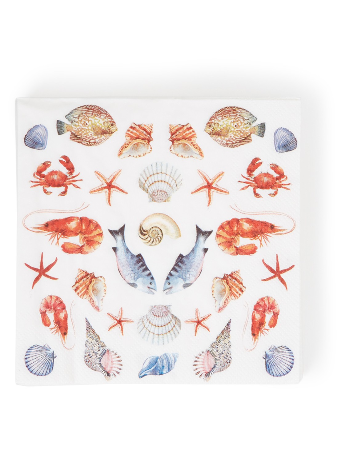 Ihr Ideal Home Sea Potpourri servetten 33 x 33 cm - voorkant rood