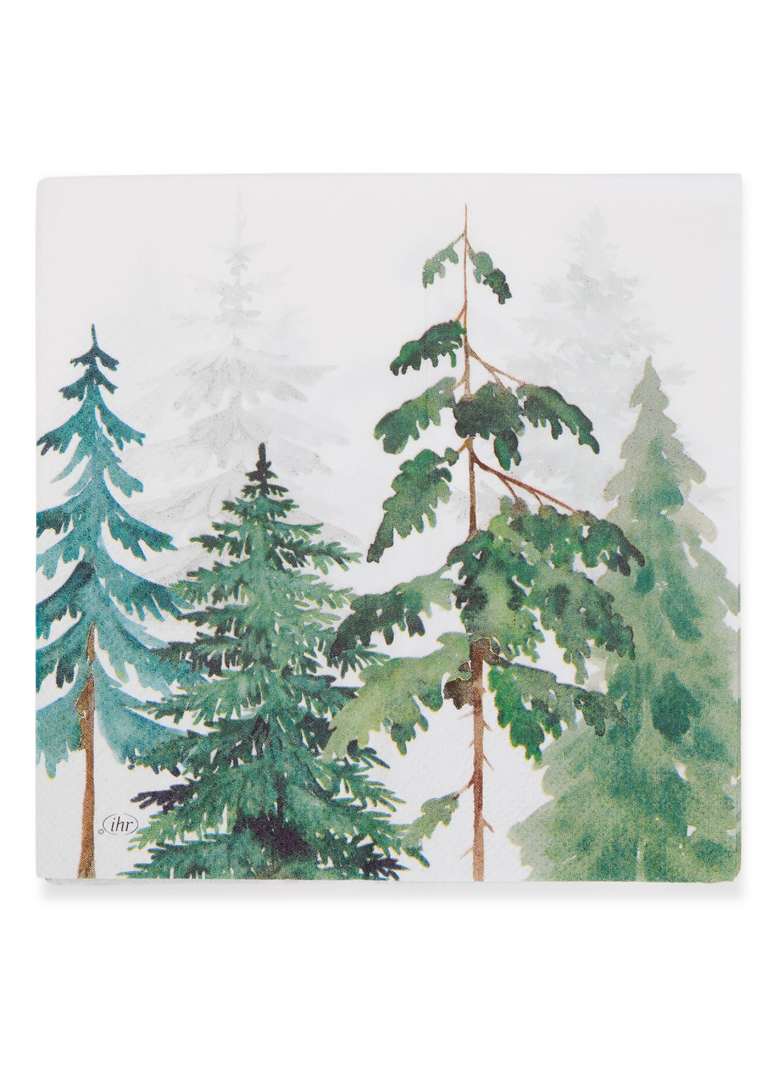 Ihr Ideal Home The Woodland servetten 33 x 33 cm - voorkant wit
