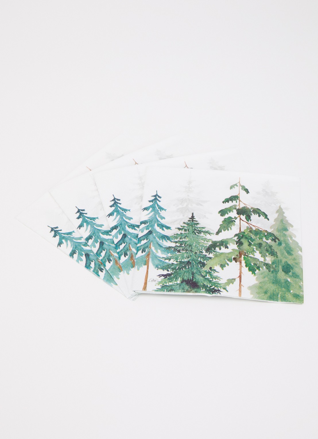 Ihr Ideal Home The Woodland servetten 33 x 33 cm - voorkant 2 wit